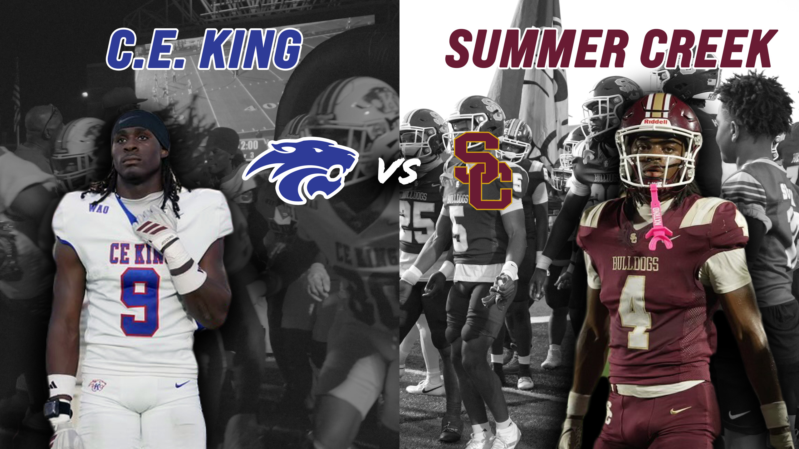 #18 C.E. King vs #3 Summer Creek 6A HOUSTON AREA TOP 25 DISTRICT RIVALRY MATCH-UP STUNNER‼️ #txhsfb