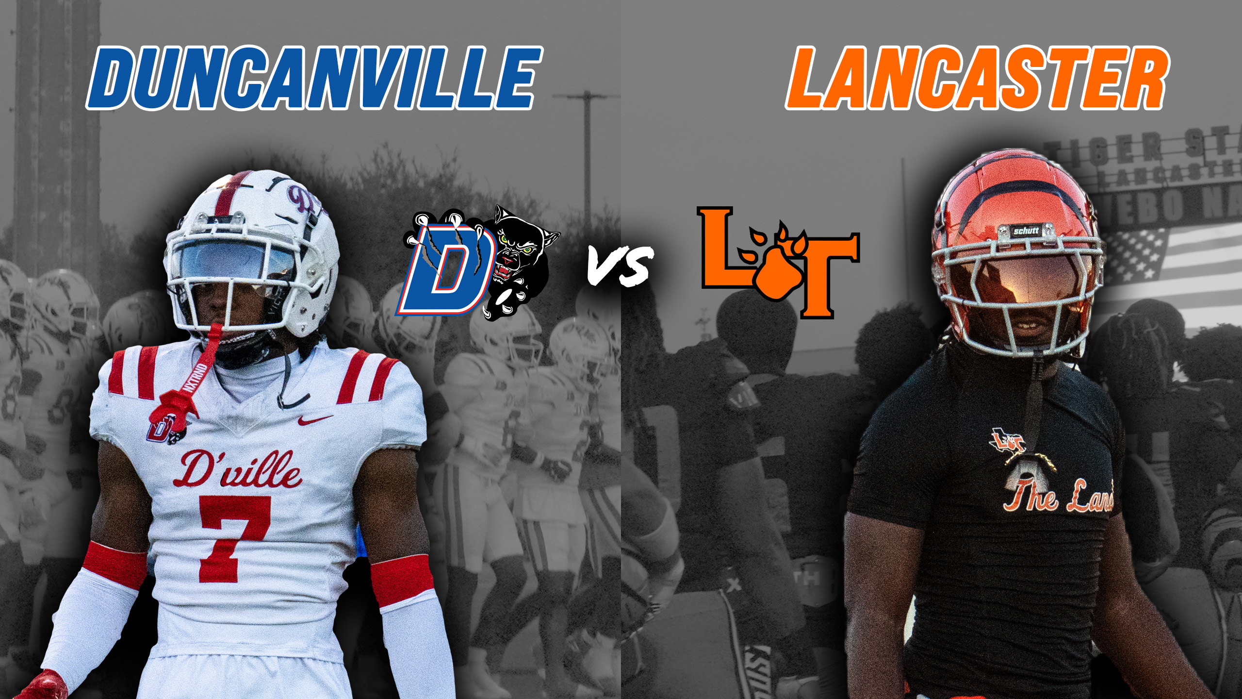 #9 Duncanville vs Lancaster 6A DFW DISTRICT FACE-OFF LOADED D1 TALENT #txhsfb