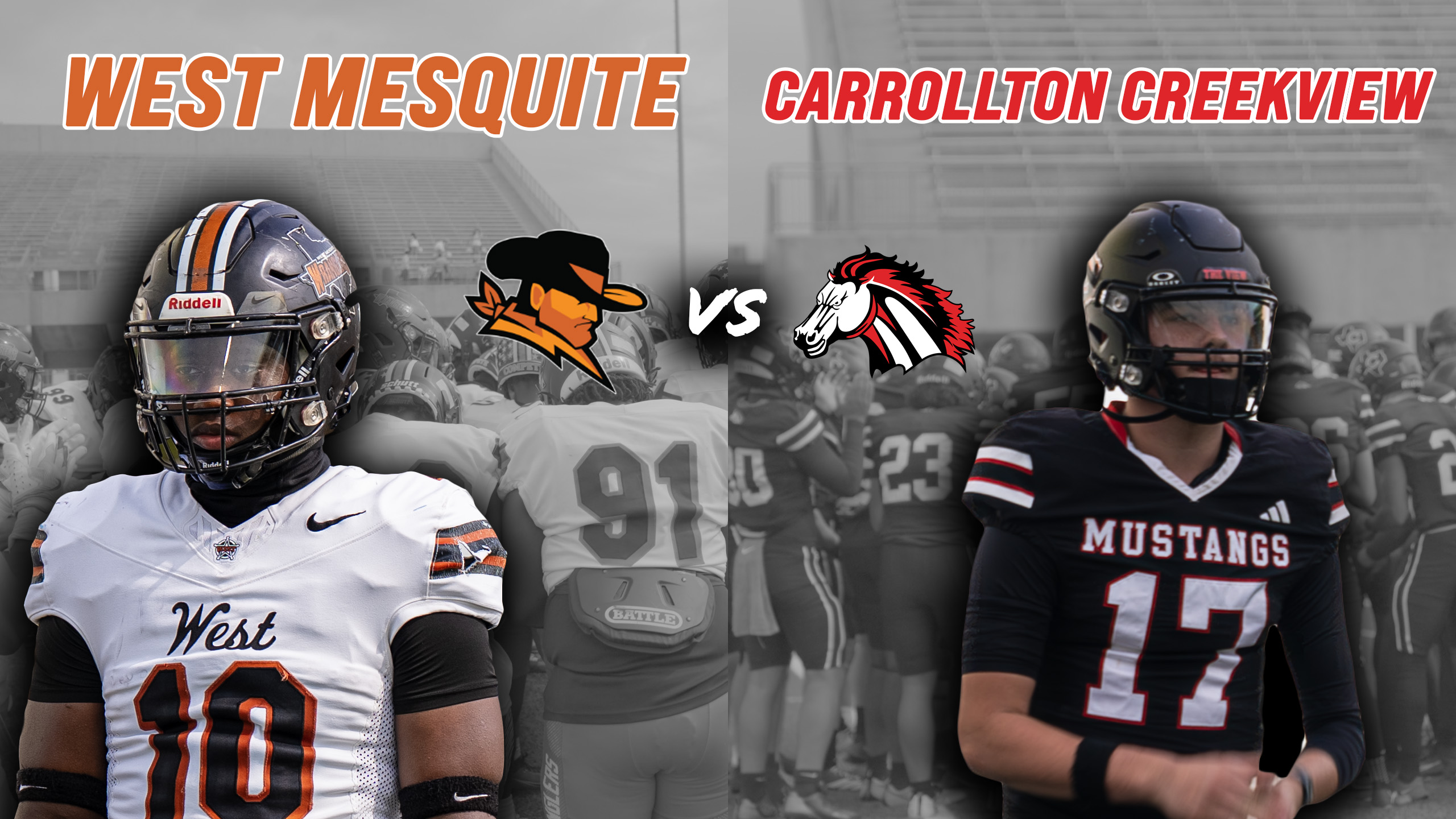 West Mesquite vs Carrollton Creekview DFW 6-5A BATTLE FOR THE TOP SPOT IN DISTRICT #txhsfb